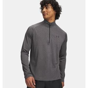 NWT Under Armour Men's UA Tech ½ Zip Long Sleeve in Carbon Heather size Medium